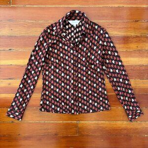 Japanese Vintage Mod Twee Long Sleeve Button Down Suzuya SMALL
